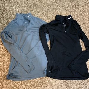 Bundle of Two Nike 1/4 Zip Tops